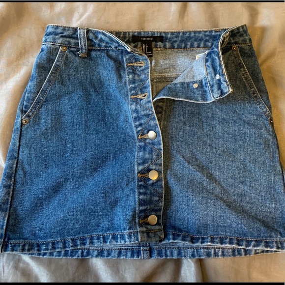 High Waist Denim Skirt - Picture 4 of 4